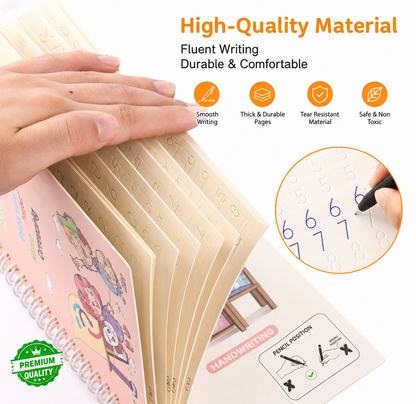 4 Pcs Magic Practice Copybook for Kids Handwriting